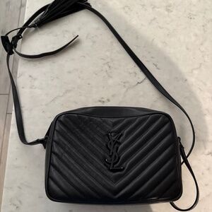 YSL camera bag in quilted leather